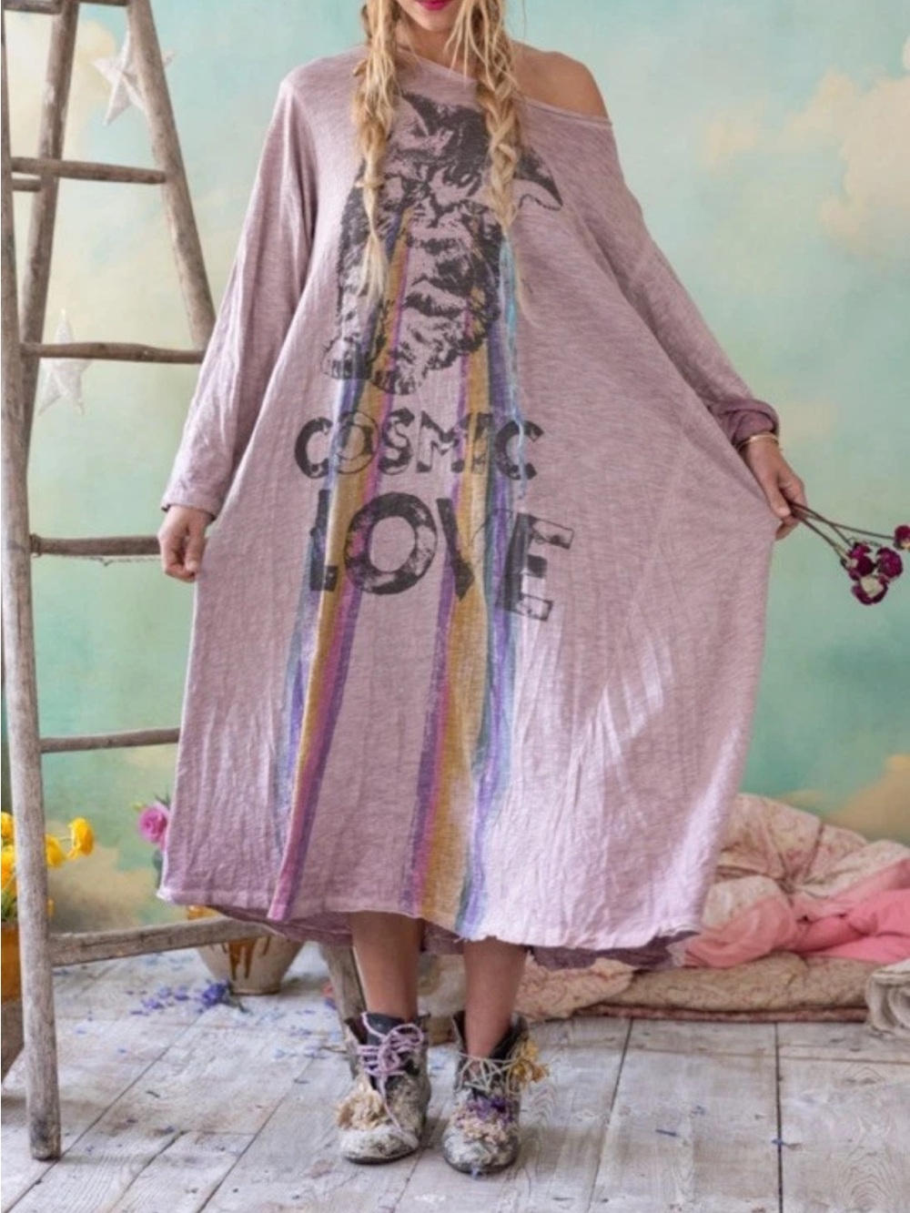 Magnolia pearl Cosmic Love viggo maxi Dress in Dusty Lavender